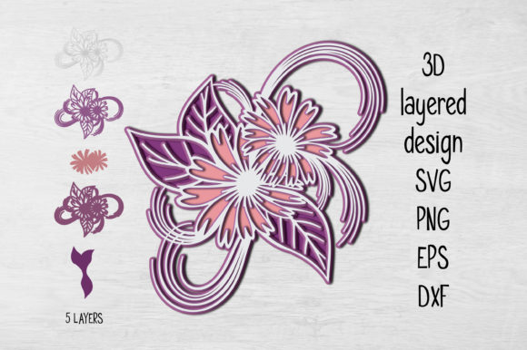 3D Layered Floral Design: A 3D SVG Shapes Review for Brands