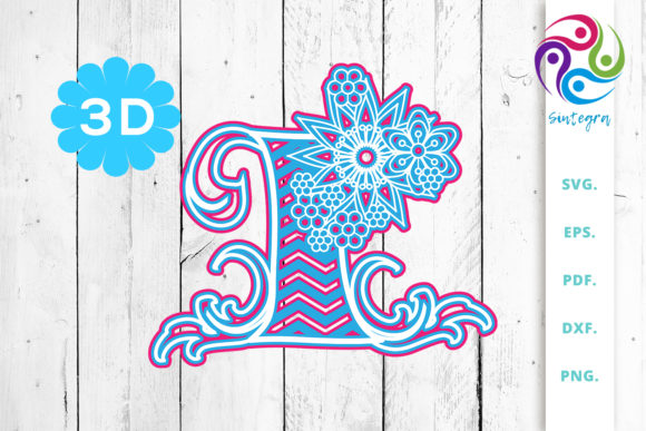 3D Multilayer Floral Chevron Letter I Review