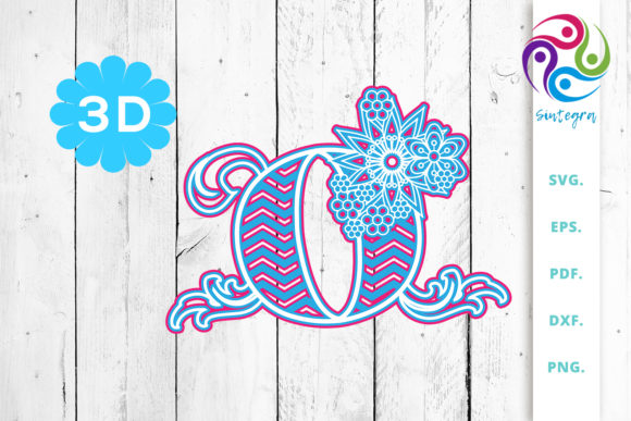 3D Multilayer Floral Chevron Letter O: A 3D SVG Shapes Review