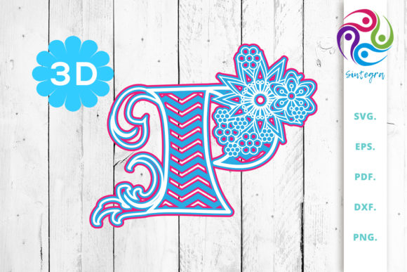 3D Multilayer Floral Chevron Letter P: A 3D SVG Shapes Review