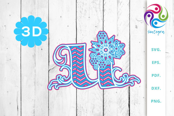3D Multilayer Floral Chevron Letter U Review