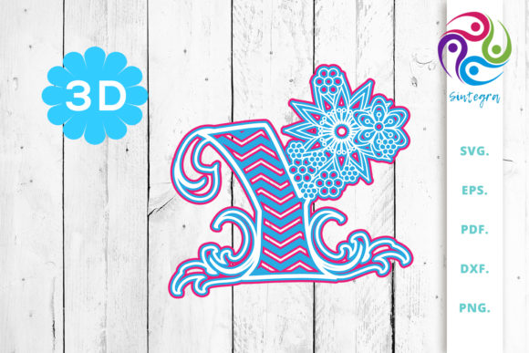 3D Multilayer Floral Chevron Letter Y: A 3D SVG Shapes Review