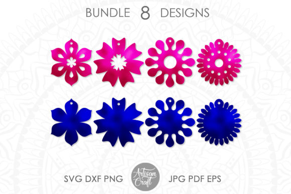 Earrings Floral Earrings: Laser Cutting Design Review