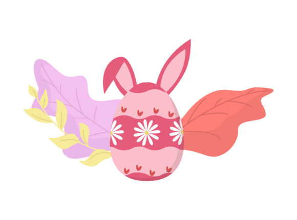 Easter Egg Ears Pink Floral Vector: A Designer's Review