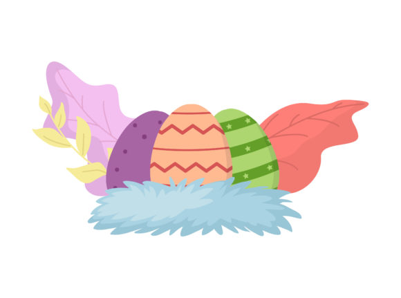 Easter Eggs Green Colorful Floral Vector: Graphics & Illustrations Review