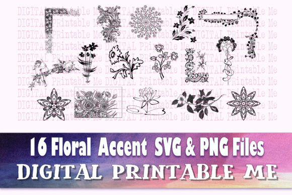 Floral Accent, Flower Corner Divider Graphics & Illustrations Review