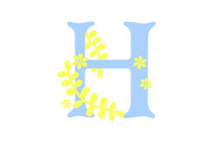 Floral Alphabet - H for Crafts and Wedding Designs
