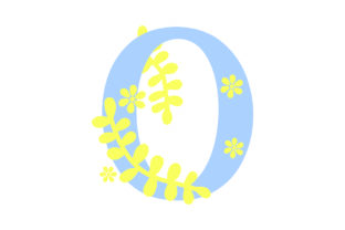 Floral Alphabet - O for Crafts and Wedding Branding