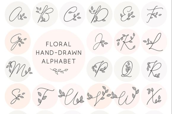 Floral Doodle Alphabet: Graphics & Illustrations for Modern Publishing