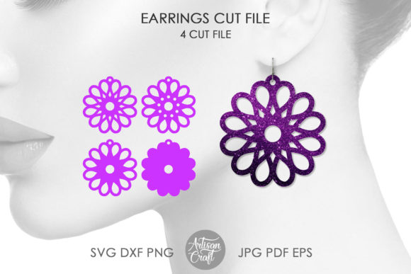 Floral Earrings SVG, Laser Cutting Files Review