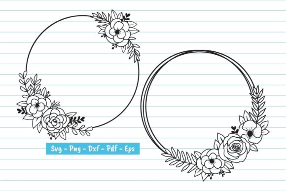 Floral Frame Svg, Monogram Frame Svg for Graphics and Illustrations