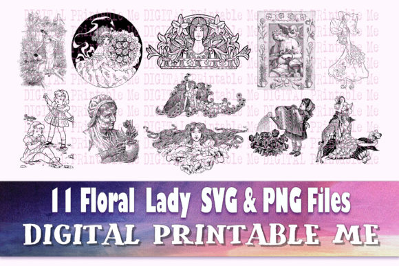 Floral Illustration Flower Page Drawing for Graphics and Illustrations