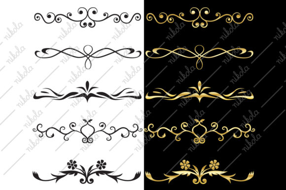 Floral Ornaments, Text Dividers, Gold Graphics & Illustrations Review