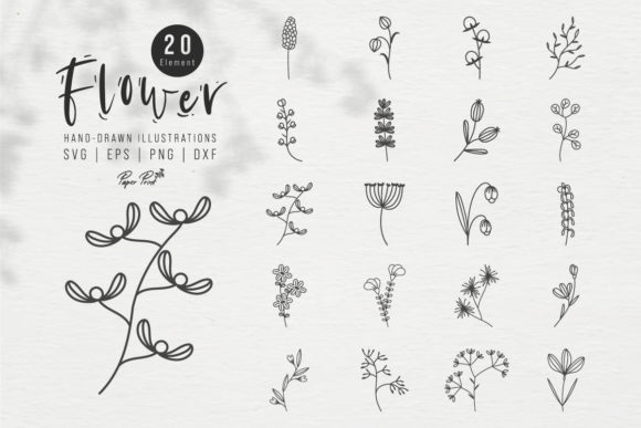 Flowers Bundle Floral: A Practical Review for Graphics and Illustrations