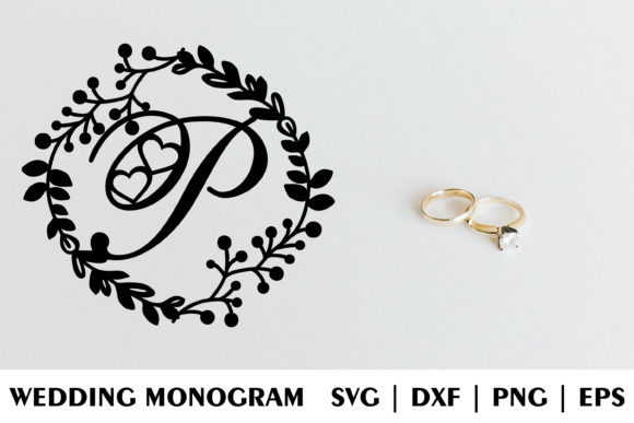 Letter P of Wedding Decorative Monogram: A Designer's Review for Graphics and Crafts