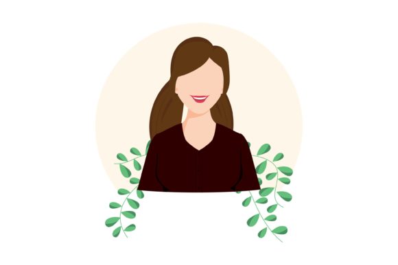 Woman Long Hair Background Floral Graphics & Illustrations Review