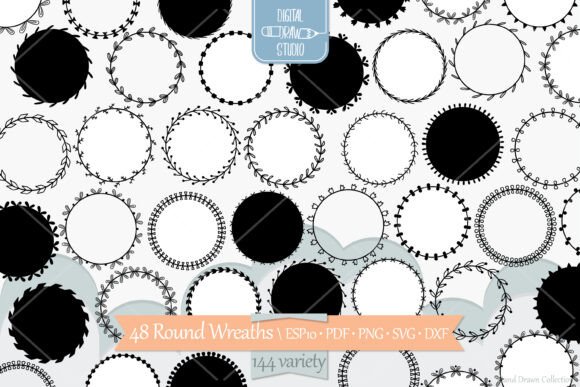 Wreaths Borders, Floral Frames: A Review for Graphics and Illustrations